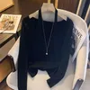 Bluzki damskie koszule wiosenne moda Nieregularny stały kolor o długim rękawie T-shirt damskie ubrania eleganckie patchwork pullover podkładka damskie topy 230621