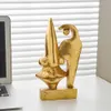 Dekorative Objekte, Figuren, Retro-Gesichtsstatue, abstrakte Kunstskulpturen für Innendekoration, Kunsthandwerk, ästhetische Heimdekoration, Büro, Raumornamente 230621