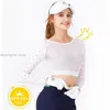 Andra sportvaror Swan Love Golf Women Sports Shirt Ice Silk Sunscreen Tshirt Lång ärmkylning Underkläder Lady Tryckt UV -Proof Croped Tops 230621