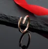 Designer-Nagelring Luxusschmuck Liebesringe für Frauen Titanium Stahllegierung Gold-plattierte Prozess Modeaccessoires Schmuck Ring Großhandel Großhandel