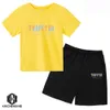 Conjuntos de Roupas Verão TRAPSTAR T-shirt Crianças Meninos Praia Shorts Conjuntos Streetwear Treino Roupas Masculinas Meninas Roupas Esportivas 230621