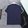 Men Polos de golfe casual 2023 Logotipo de peito de pescoço de verão impressão de manga curta Camisas de ombro listradas coloridas