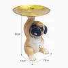 Decorative Objects Figurines Creative Storage Miniature Statue Home Office Decoration Desktop Storage Organize Pug Children's Gift Storage Box 230621