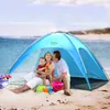 Tende e rifugi Kaima 23Persons Tenda da spiaggia estiva ultraleggera portatile Pieghevole Pergola da campeggio esterna con 3 porte aperte Protezione solare rivestita in argento 230621