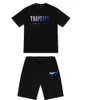Mens Trapstar T-skjorta Kort ärm Tryckdräkt Chenille Tracksuit Black Cotton London Streetwear S-2XL Design of Motion651