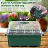 Planters Pots 6/12 Cells Seed Starter Kit Plant Seeds Grow Box cSeedling Trays Germination Box with Dome and Base for Seeds Growing Starting 230621
