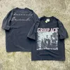 Moda Tasarımcı Lüks ACF Heavy Metal Band Tour Limited High Street Old Wash Vintage Kısa Kollu T-Shirt Süper Yüksek Kalite