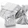 Ribbon Wedding Candy Paper Box Creative Golden Silver Ribbon Wedding Favours Party Gift Candy Paper Box 10 Pcs Boxes Candies Favou245E