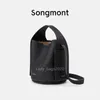 Songmont Bag Bucket Luna Pags Designer Underarm Hobo Bag Luxury Large Ligury Half Moon Leather Pres