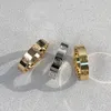 Aşk yüzüğü 3.6mm ince alyans çift altın kaplama 18k tasarımcı kadın için kadın için t0p kalite resmi reprodüksiyonlar moda lüks premium hediyeler kutu 009