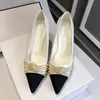 2023 Designer Luxury 100% vera pelle scarpe con tacco donna designer Scarpe eleganti TacchiSexy Bar Party scarpe da donna nuove Scarpe col tacco alto taglia 35-41 Con scatola Suola in cuoio