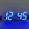 Orologi da parete 3D Digital Clock Decor da parete Modalità Night Night 3 Alarms Orologio da tavolo elettronico 1224H Orologio da parete per soggiorno Orologio LED 230621