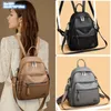 wholesale ladies shoulder bags 6 colors this year's popular printed handbags soft solid color thick travel leisure leather backpack color matching female bag