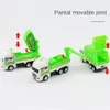 Diecast Model car Kids Car Toys Inertia Sanitation Truck Models Pull Back Military Engineering Vehicle Fire Engine Toys for Boys Birthday Gift 230621