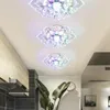 Chandeliers Modern Crystal Petals LED Ceiling Chandelier Aisle Hallway Corridor Stairway Light Decoration