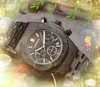 Top Brand Quartz Fashion Mens Mens Time Time Watch Auto Date Men Stout Set Secer Spepwatch из нержавеющей стали резиновая лента Многофункциональные часы Montre de Luxe подарки