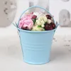 Emballage cadeau OurWarm 50pcs faveurs de fête de mariage métal étain bonbons boîte-cadeau plante fleur seau Pots enfants souvenir baptême fête décoration 230621