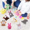 Poupées en peluche 24pcs / set Mini Animal En Peluche Jouet Ensemble Mignon Petit Animal En Peluche Porte-clés Ours Lapin Poupée Jouet Sac Pendentif Porte-clés De Voiture Pour Enfants 230621