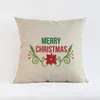 Kussen Merry Christmas Xmas Krans Hanger Groene Planten Letters Case Home Sofa Festival Decoratie Cover