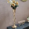 40 cm/100 cm lång) Tall Metal Wedding Centerpieces For Reception Tables Gold Flower Vase Stand Decoration For Party Events Födelsedagsceremoni