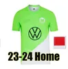 personalizado 23-24 Wolfsburg casa camisetas de fútbol de calidad tailandesa ropa de fútbol yakuda personalizada # 11 STEFFEN # 9 KRUSE # 10 L.NMECHA # 23 WIND # 20 Baku # 27 ARNOLD Design