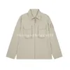 Modemärke Design Mens Jacket Side Badge Brodery Letter Zipper Coat Vintage Casual Multi Pocket Jacket Coat