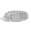 Hip Hop 925 Silber Armband 20mm Mosan Diamant Kubanische Kette Herren Armband Schmuck