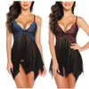 Femmes Sexy Lingerie Sous-Vêtements Érotique Robe Transparent Dentelle Pyjamas Vêtements De Nuit Chemise De Nuit + String Sexy Costumes Sexe