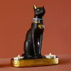 Dekorativa objekt Figurer Vintage Sculpture Egyptian Cat Statue Goddess Bastet Statyette Cat God Figur Livsrum Office Desk Dekoration Hem Dekor 230621