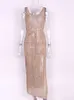 サマービキニカバーアップ女性ロングビーチドレス2023ファッションチュニックホワイトセクシーなスリムニットスプリットかぎ針編みバックレスホローアウト