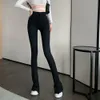 Spodnie Kobiety buty z wysokim talią Cut Slim Bodycon Kobiety Spandex Elastyczny Elasitc Pantalones de Mujer chuda kobieta