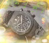 Trusty Movimento automatico al quarzo orologi cronometro acciaio inossidabile cinturino in gomma auto data uomo orologio funzione completa President Super Watch regali di alta qualità