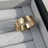 LIEFDE ring 5.5MM Verguld 18K T0P kwaliteit voor vrouw ontwerper Paar RING Maat 6789 voor man hoogste teller kwaliteit Luxe sieraden cadeau voor prachtig cadeau met doos 008