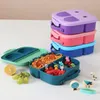 Bento Boxes Bunny Bento Box for Kids Kinderen Student voor School met Verwijderbare Divider Fiambrera Infantil BPA Gratis Lekvrije Peuters 230621