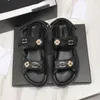 Designer CCity Sandalen Mode Channel Heels Slide Platform Slippers Vrouw Channel Flip Flops Schoenen Leer 541