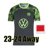 Wolfsburg Dostosowany 23-24 Home Thai Quality Soccer Jerseys Niestandardowy Kingcaps Waldschmidt #11 Steffen #9 Kruse #10 L.nmecha #23 Wind #20 Baku #27 Arnold Design Design