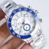 Hombres de lujo relojes de pulsera yate Masters 2 reloj náutico 904L banda de acero inoxidable reloj luminoso deportivo automático mecánico relojes para hombre a prueba de agua