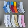 Tech Fleece Tie-Dye Mens Socks Designer Colorful Fashion Sockings All-Match Womens Cotton Cotton Football Basketing Socks for Men