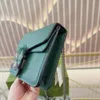 Luxury Fashion Designer Bag Crossbody Shoulder Bag Womens Purse Handbags Classics Logo High End Material Buckle äkta läder Material Messenger Bag Green20cm