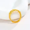 Anillos de boda MxGxFam Cuba (ajustado) para mujeres, niñas, madres, amigas, 24 K, Color oro puro, joyería XP sin níquel