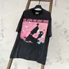 Fashion Designer SAINT MICHAEL CHO Abstract Character "Limited High Street Made Old Wash Vintage Short Sleeve Super High Quality