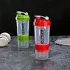 Butelki z wodą 500 ml Sportowa butelka Shaker Creative Protein Powder Mixing Fitness Gym Przenośna plastikowa botella mezclador 230621