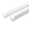 20pieces/lot LED Tubes 2ft 3ft 4ft 5ft 6ft 8ft 600mm 900mm 1200mm 1500mm 1800mm 2400mm AC85-265V T8 White Clear Milky Cover Dual V-Shape Integrated Single Fixture
