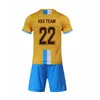 Outros artigos esportivos Nomes impressos personalizados camisas de futebol para crianças uniformes de times masculinos esportes corrida ciclismo futebol amarelo kits 230621
