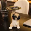 Decorative Objects Figurines Creative Storage Miniature Statue Home Office Decoration Desktop Storage Organize Pug Children's Gift Storage Box 230621