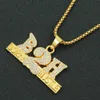 Hip Hop Rapper collana ciondolo diamante lucido B2H BORN HUSTLE ciondolo lettera personalità creativa micro-inserto pieno zircone gioielli 75cm collana 1360
