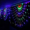 50Pcs Creative Party Decoration Peacock Fishing Mesh Net Light String Waterproof Design For Holiday Christmas Wedding Party To DIY