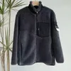 Designer pierre poche vestes île veste à manches longues fermeture éclair Badges hommes t-shirt manteau décontracté Lambhair embrodiery hommes chemises automne manteaux taille asiatique m-2xl