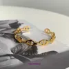 Bracelets de concepteur de maison en gros H à vente accessoires quotidiens nez cochon creux de conception cuivre plaquée authentique bracelet d'ouverture en or réglable U avec boîte cadeau