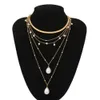 Anhänger Halsketten Ingesight.z Bohemian Multi Layer Imitation Perle Quaste Choker Halskette Kragen Statement für Frauen Schmuck 230613